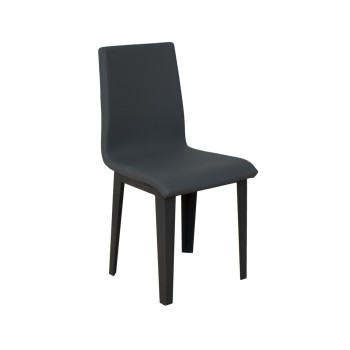 Stühle - Armida Chair Anthrazitfarbene Beine, weißes Kissen 01 (konische Beine)