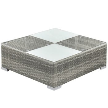 Gartensofa-Set 6-teilig mit Polyrattan-Kissen