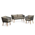 Set Inti 2-Sitzer-Sofa und 2 Seilsessel