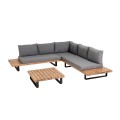 Zalika Set Ecksofa 5 Sitze und Tisch