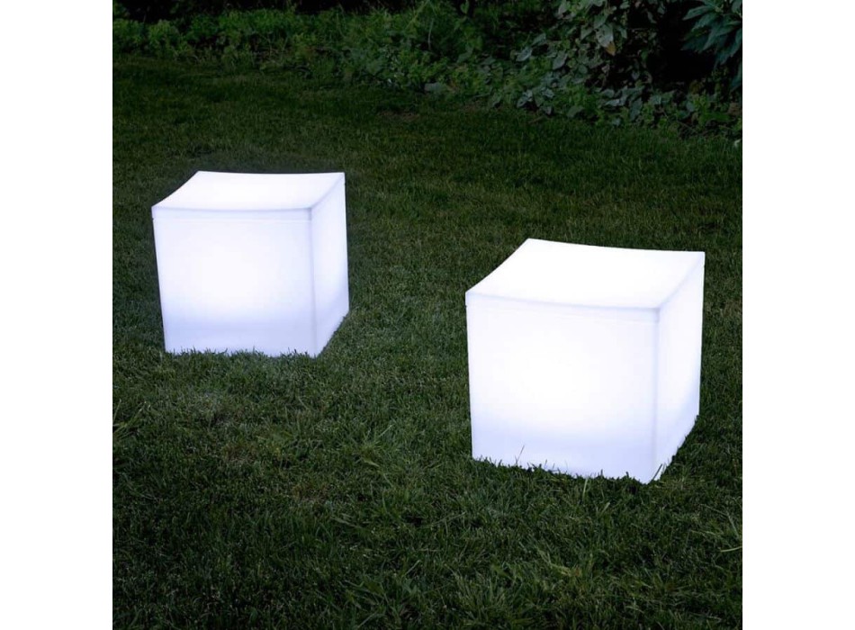 CUBE LOUNGE HOCKER MIT LICHT