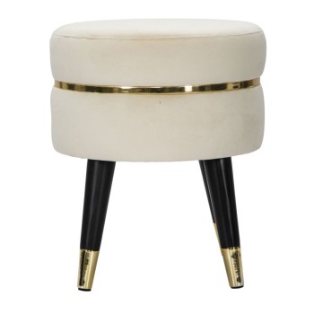 PARIS CREME/GOLD HOCKER