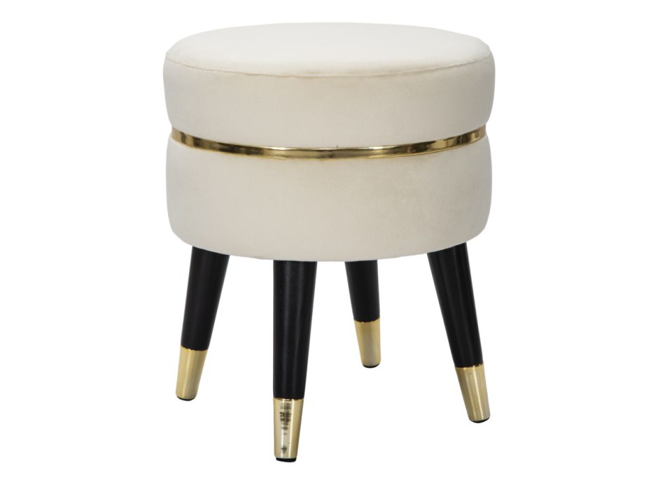 PARIS CREME/GOLD HOCKER