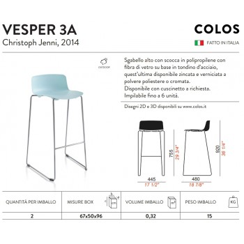 VESPER 3 COLOS Hocker