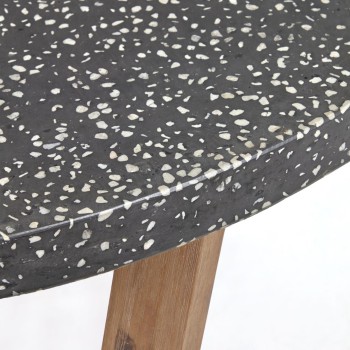 Shanelle tavolo rotondo in terrazzo nero Ø 120 cm