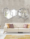 Spiegel HEXAGONS OF SILVER P4860 PINTDECOR