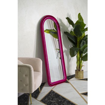 Wandspiegel aus Samt in Fuchsia von Cloe