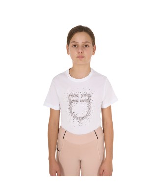 SLIM FIT T-SHIRT FÜR MÄDCHEN MIT ROSA GLITZER-LOGO