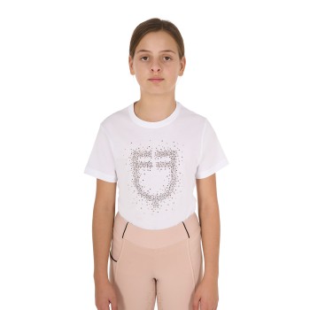 SLIM FIT T-SHIRT FÜR MÄDCHEN MIT ROSA GLITZER-LOGO