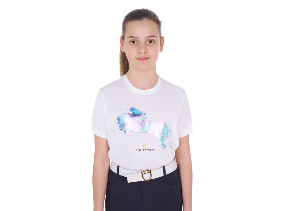 SLIM FIT T-SHIRT FÜR MÄDCHEN MIT JUMP-PRINT