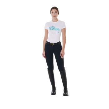 SLIM FIT DAMEN-T-SHIRT MIT JUMP-PRINT