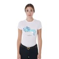 SLIM FIT DAMEN-T-SHIRT MIT JUMP-PRINT