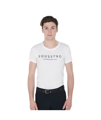 SLIM FIT HERREN-T-SHIRT MIT EQUESTRO-SCHRIFTZUG