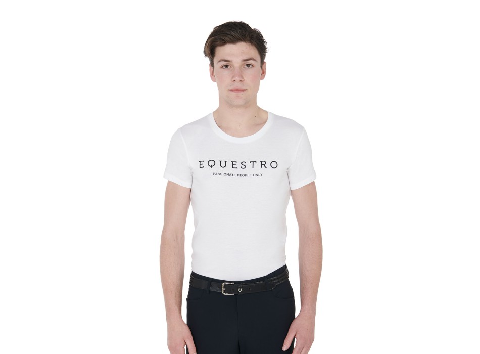 SLIM FIT HERREN-T-SHIRT MIT EQUESTRO-SCHRIFTZUG