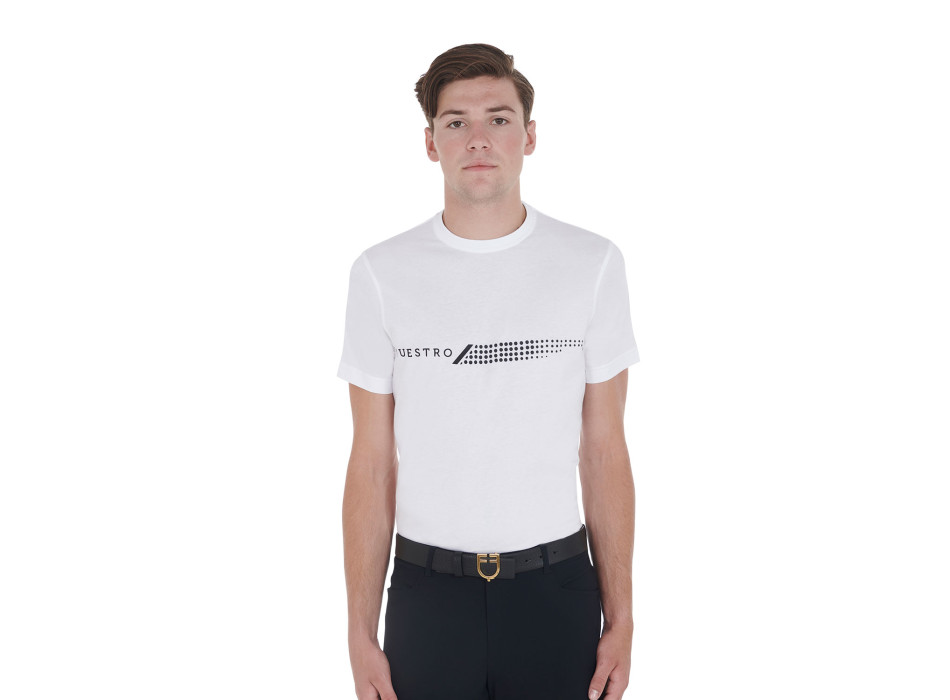 SLIM FIT HERREN-T-SHIRT MIT KONTRASTDRUCK