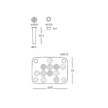 LITTLE FLARE TABLE MT72 + MT60 MAGIS ICH AUCH