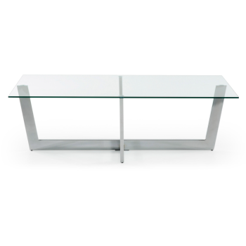 Plam Couchtisch 120 x 70 cm Rauchgraues schwarzes Glas