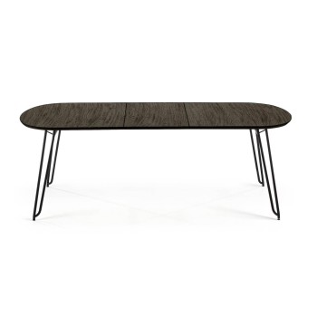 Tavolo allungabile Milian 140 (220) x 90 cm(220) x 90 cm metallo nero leg