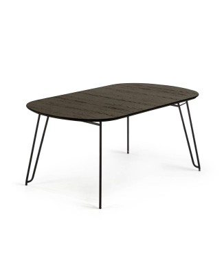 Tavolo allungabile Milian 140 (220) x 90 cm(220) x 90 cm metallo nero leg