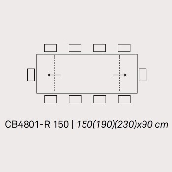 CONNUBIA WINGS CB4801-R 150 AUSZIEHTISCH