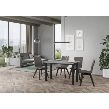 Everyday Double Table - Klapptisch 120/200x45/90 cm Everyday Double Eiche Natur Anthrazit Gestell