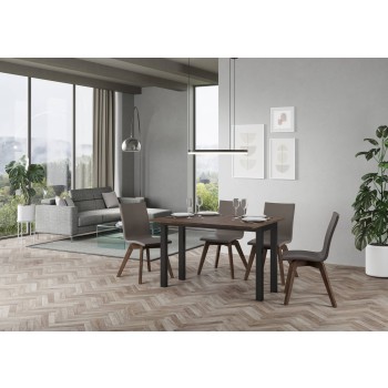 Everyday Double Table - Klapptisch 120/200x45/90 cm Everyday Double Eiche Natur Anthrazit Gestell