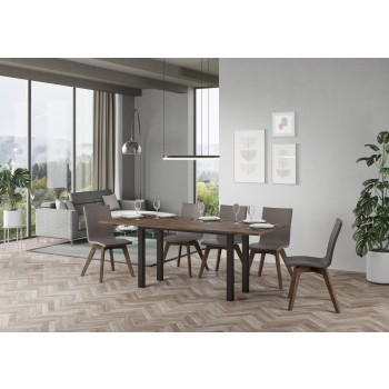 Everyday Double Table - Klapptisch 120/200x45/90 cm Everyday Double Eiche Natur Anthrazit Gestell