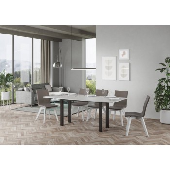 Everyday Double Table - Klapptisch 120/200x45/90 cm Everyday Double Eiche Natur Anthrazit Gestell