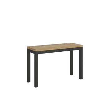 Everyday Double Table - Klapptisch 120/200x45/90 cm Everyday Double Eiche Natur Anthrazit Gestell