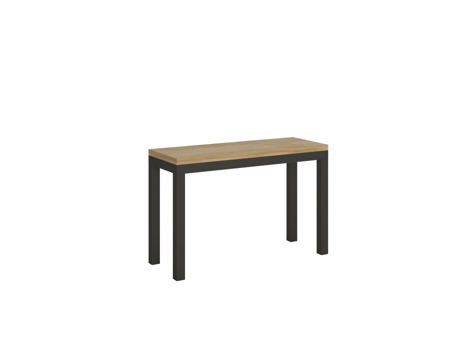 Everyday Double Table - Klapptisch 120/200x45/90 cm Everyday Double Eiche Natur Anthrazit Gestell