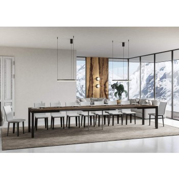 Everyday Evolution Tisch – Ausziehbarer Tisch 90 x 120/380 cm. Everyday Evolution White Ash Anthrazit Gestell