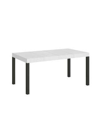 Everyday Premium Table – Ausziehbarer Tisch 90 x 120/224 cm. Everyday Premium White Ash Anthrazit-Gestell