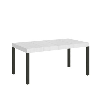 Everyday Premium Table – Ausziehbarer Tisch 90 x 120/224 cm. Everyday Premium White Ash Anthrazit-Gestell