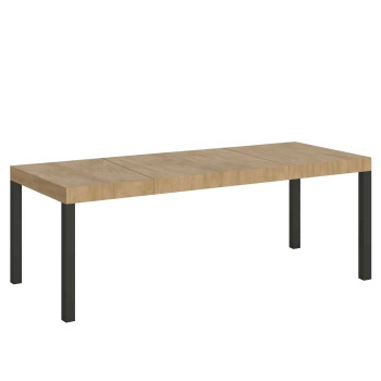 Everyday Premium Table - Ausziehbarer Tisch 90x160/264 cm Everyday Premium White Ash Anthrazit Gestell