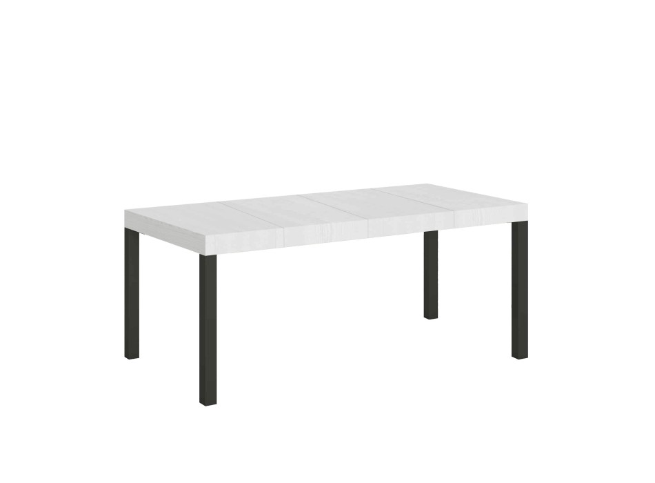 Everyday Premium Table - Ausziehbarer Tisch 90x160/264 cm Everyday Premium White Ash Anthrazit Gestell