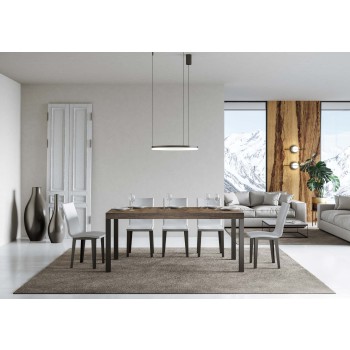 Everyday Premium Table - Ausziehbarer Tisch 90x180/284 cm Everyday Premium White Ash Anthrazit-Gestell