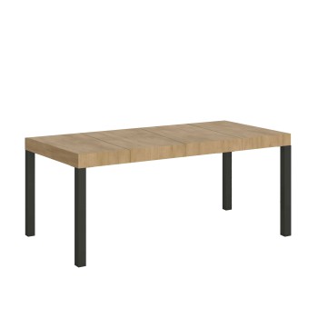 Everyday Premium Table - Ausziehbarer Tisch 90x90/246 cm Everyday Premium White Ash Anthrazit Gestell