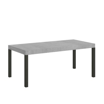 Everyday Premium Table - Ausziehbarer Tisch 90x90/246 cm Everyday Premium White Ash Anthrazit Gestell