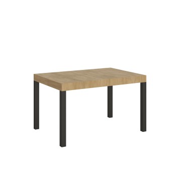 Everyday Table – Ausziehbarer Tisch 90 x 120/224 cm. Everyday-Gestell aus weißer Esche und Anthrazit