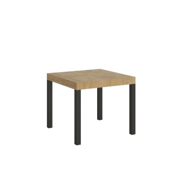 Everyday Table – Ausziehbarer Tisch 90 x 90/246 cm, Gestell „Everyday White Ash Anthrazit“.