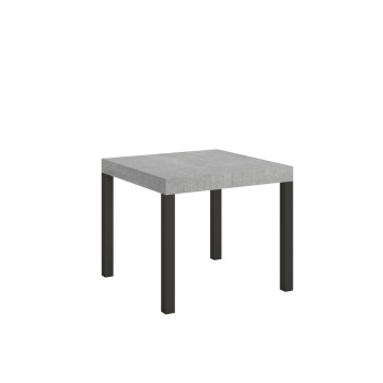 Everyday Table – Ausziehbarer Tisch 90 x 90/246 cm, Gestell „Everyday White Ash Anthrazit“.