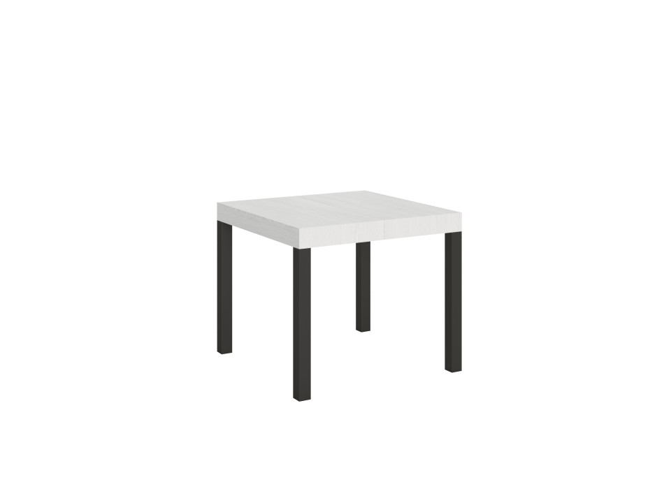 Everyday Table – Ausziehbarer Tisch 90 x 90/246 cm, Gestell „Everyday White Ash Anthrazit“.