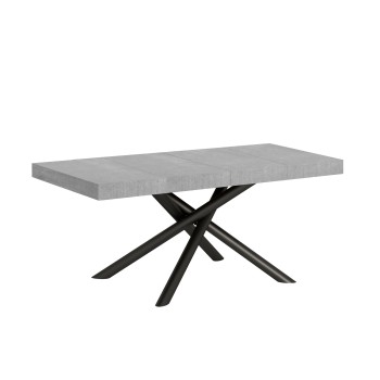 Famas Premium Table - Ausziehbarer Tisch 90x120/224 cm Famas Premium White Ash Anthrazit Gestell