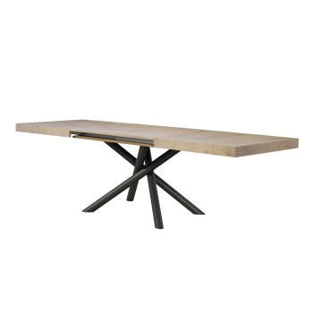 Famas Premium Table - Ausziehbarer Tisch 90x120/224 cm Famas Premium White Ash Anthrazit Gestell