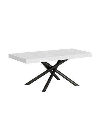 Famas Premium Table - Ausziehbarer Tisch 90x120/224 cm Famas Premium White Ash Anthrazit Gestell