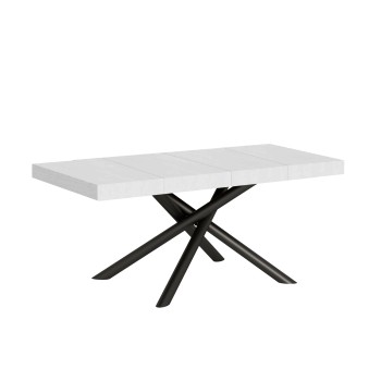 Famas Premium Table - Ausziehbarer Tisch 90x120/224 cm Famas Premium White Ash Anthrazit Gestell