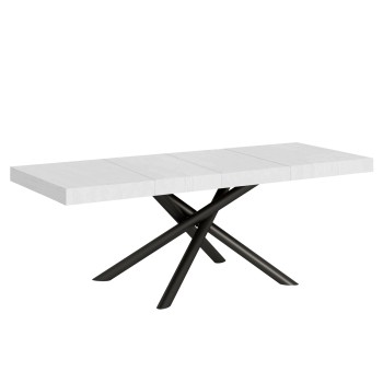 Famas Premium Table - Ausziehbarer Tisch 90x180/284 cm Famas Premium White Ash Anthrazit Gestell