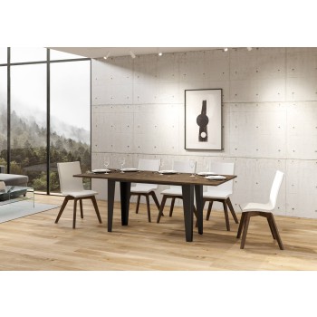 Flame Double Table - Klapptisch 120/200x45/90 cm Flame Double Oak Nature Anthrazitrahmen