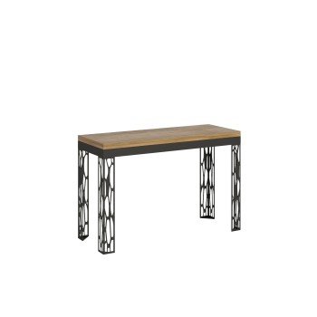 Ghibli Double Table - Klapptisch 120/200x45/90 cm Ghibli Double Oak Nature Anthrazitrahmen