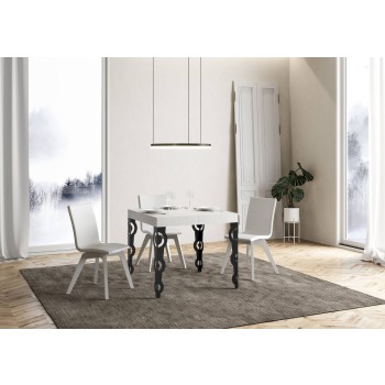 Karamay Anthrazit Tisch - Ausziehbarer Tisch 90x90/246 cm Karamay White Ash Anthrazit Gestell